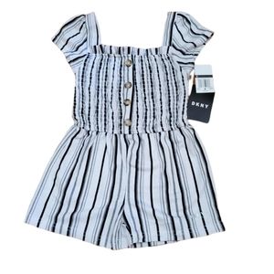 DKNY Pinstriped Romper